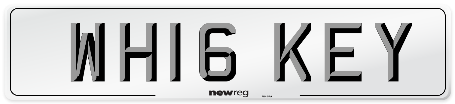 WH16 KEY Number Plate from New Reg
